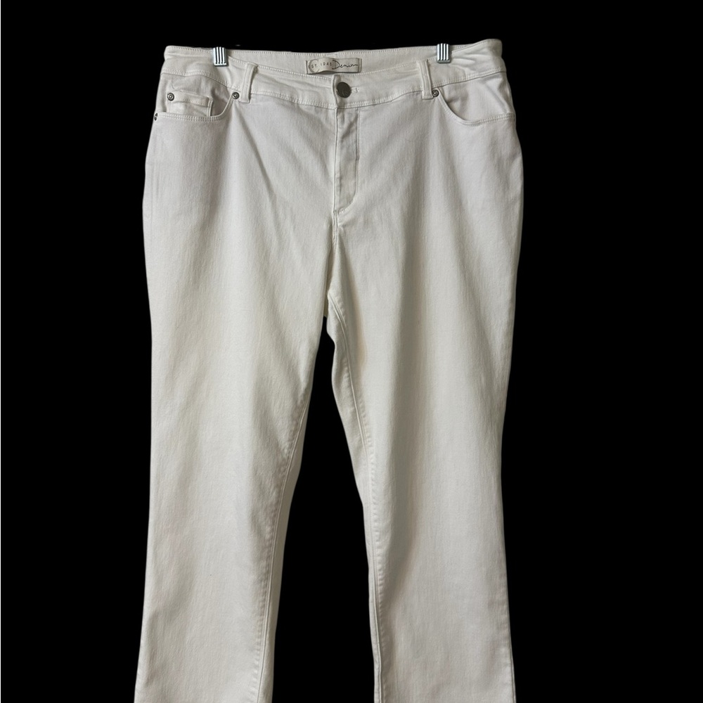 C Est 1946 Denim White Crop Jeans
